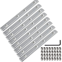 8pcs 2020 180 Degree Aluminium Extrusion Profile Straight Joint Inside Connector Aluminium Profile Fittings Strip With M5