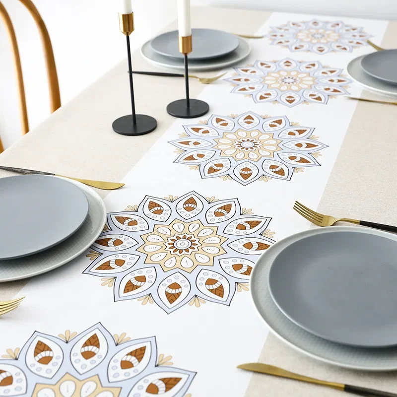 Tablecloths PVC Waterproof Oilproof Anti-scald Easy To Clean Beautify Home Printing Table Decorations Living Room Decorations