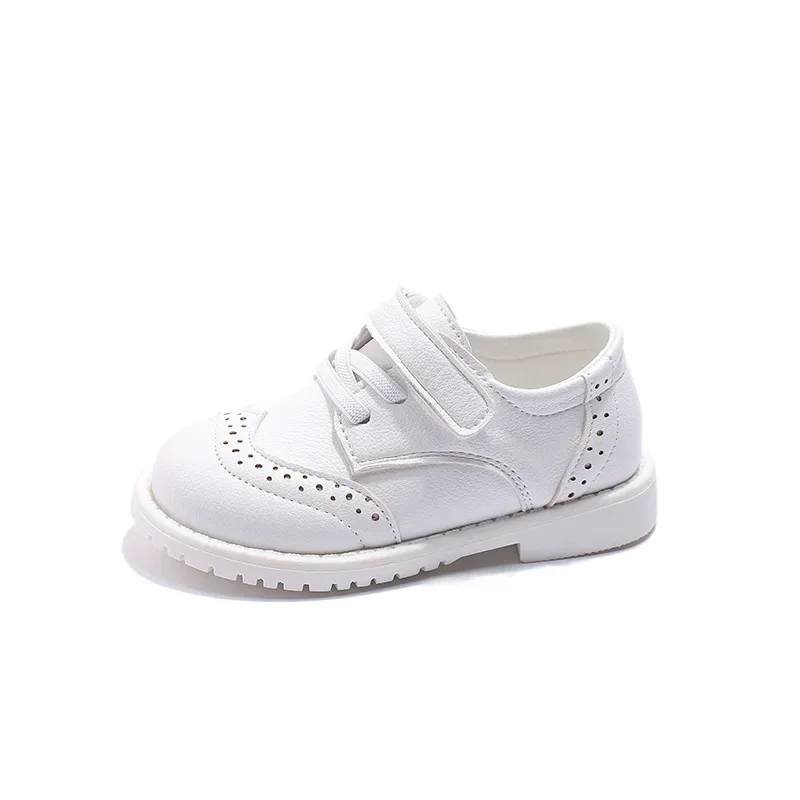 Sapatos de couro infantil, uniforme macio e confortável, sapatilhas casuais para festa, respirável, primavera, 2022