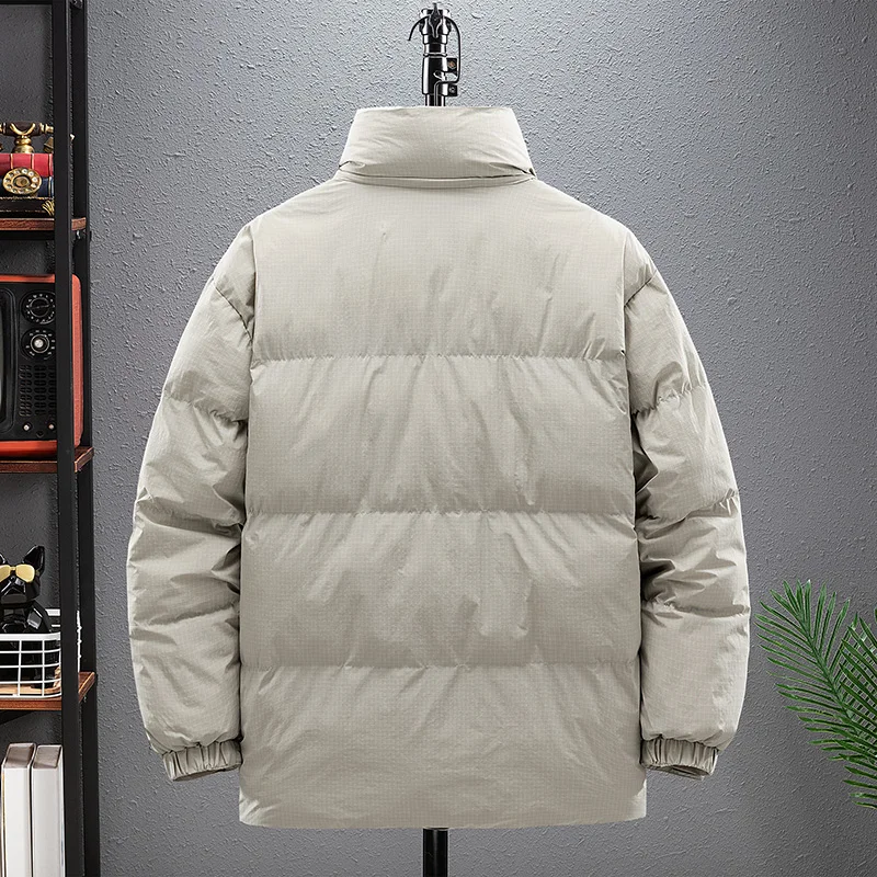 في الهواء الطلق المراهقين الخبز الستر كبيرة الحجم الوقوف طوق أسفل القطن وسادات مبطنة شتاء دافئ الظلام تحقق نمط الرجال معاطف