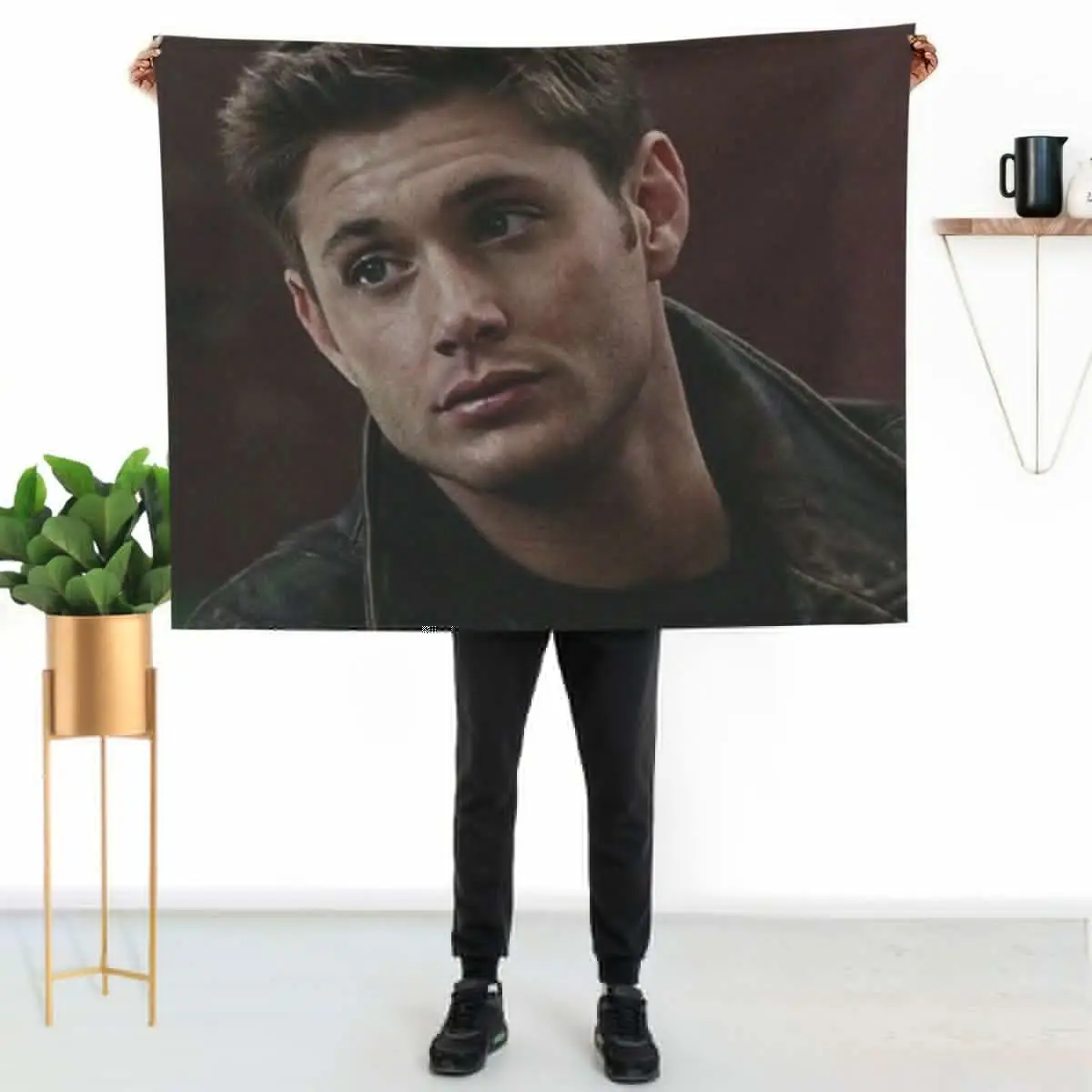 jensen ackles, Dean Winchester Throw Blanket Soft Plush Plaid Weighted manga Furry halloween Luxury Throw Blankets