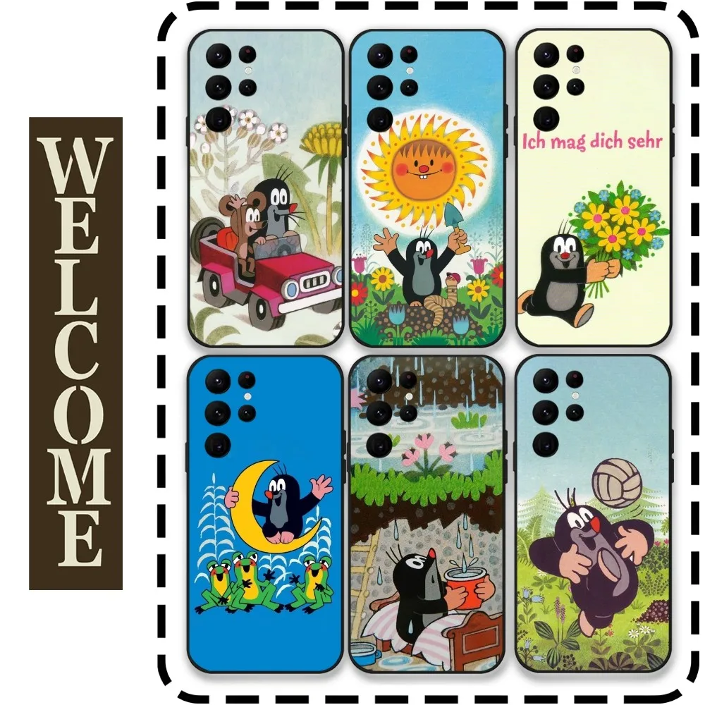 Cartoon The L-Little M-Mole Phone Case for Samsung Galaxy S24 Ultra S22 S23 Ultra S21 S20 5G Protective Silicone TPU Funda