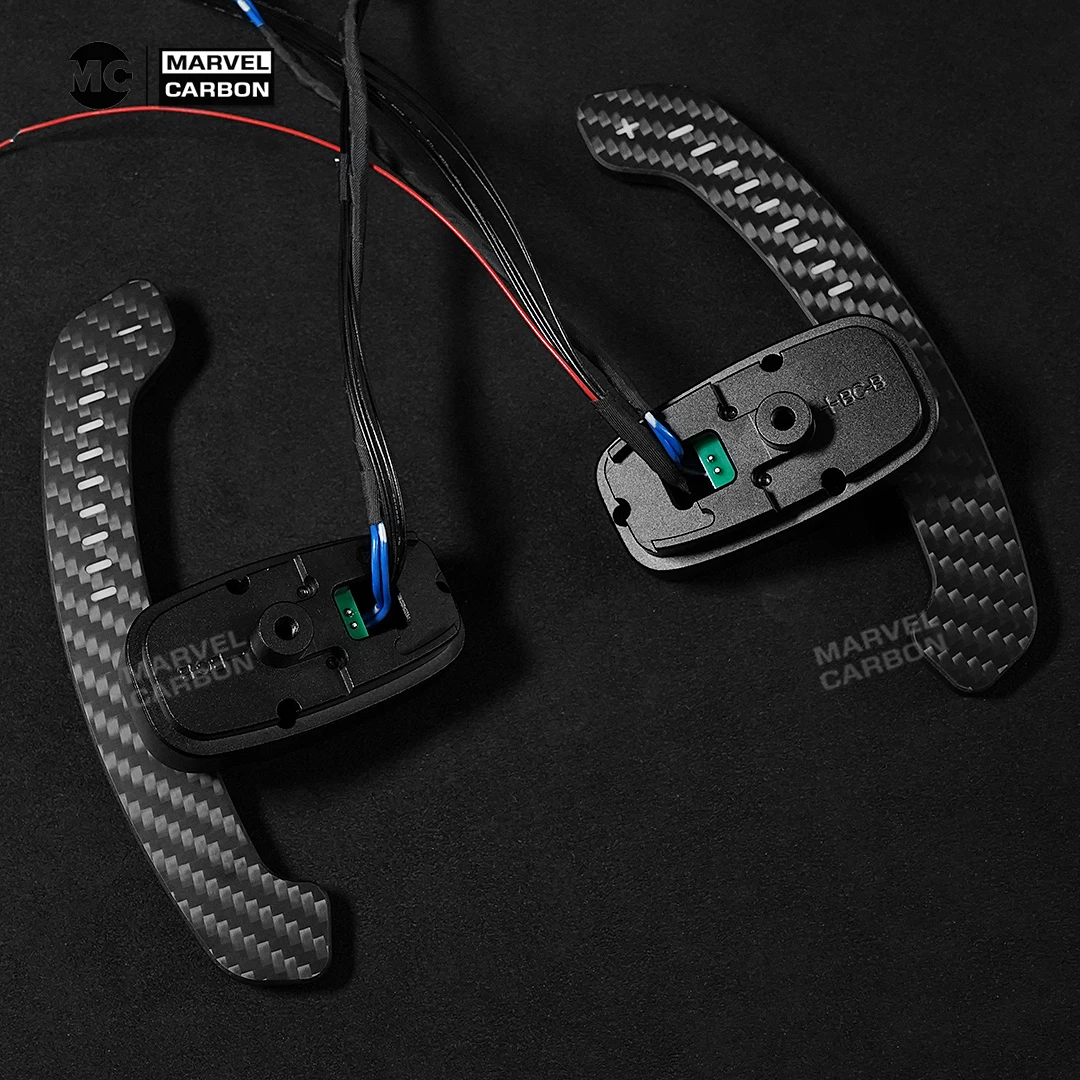 MC Fif For Mercedes AMG LED Carbon Fiber Steering Wheel Magnetic Paddle Shifters Extension New Multi Color Shift Paddles
