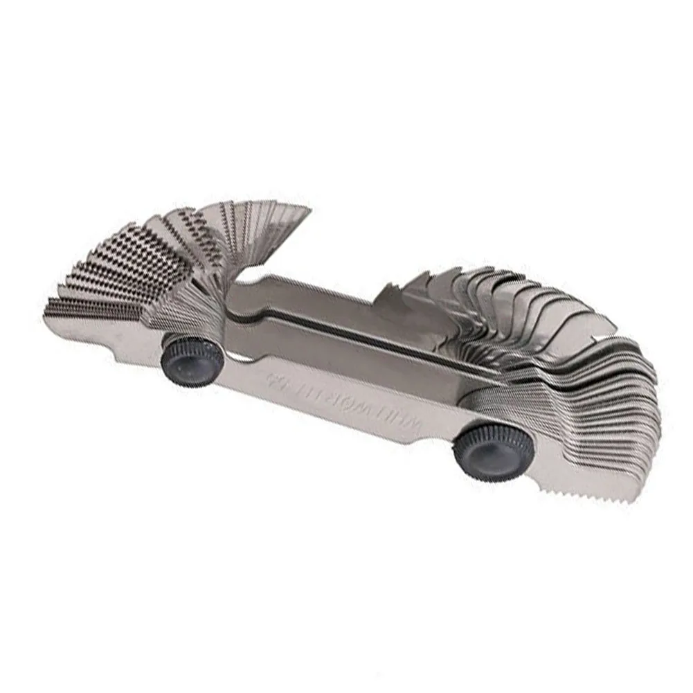 Metric and For Imperial Thread Gauge 58 Blades Set for Measuring 55 Degree and 60 Degree Thread Angles with Locking Device