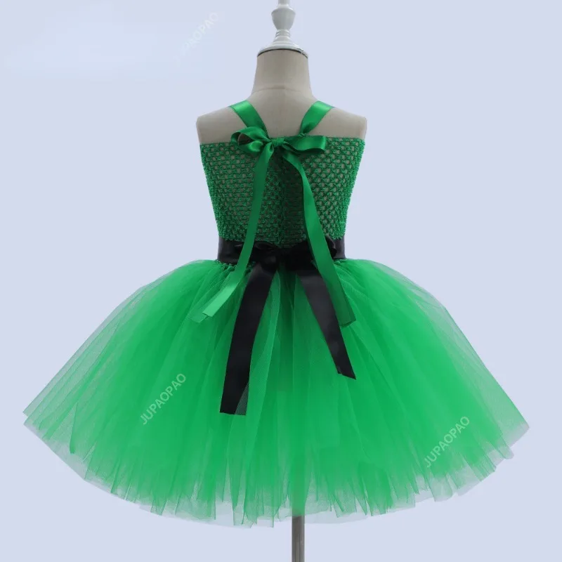 Saint Patrick's Day Costumes for Girls Green Leprechaun Fairy Tutu Dress for Kids Irish Festival Outfits Carnival Party Clothes