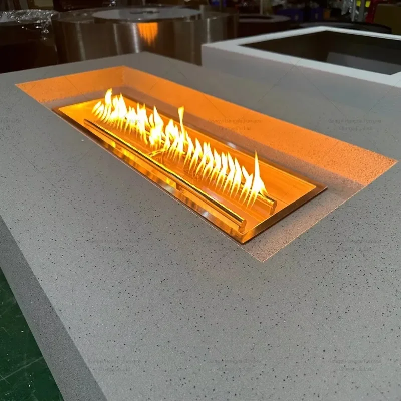 

【Лучшие продажи】Современный безвентиляционный камин для патио, распыленный камин, садовый уличный стол, биоэтанольный камин, уличный камин