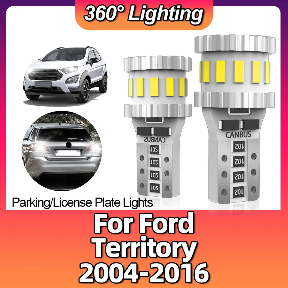 2pcs 12V T10 W5W 168 196 2825 LED Car Clearance Lights No Error For Ford Territory 2004-2009 2010 2011 2012 2013 2014 2015 2016