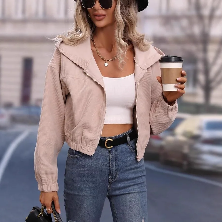 

2026 Women's Spring and Autumn New Style Fashion Daily Casual Comfort Solid Color Cardigan Long Sleeve Hooded Sweatshirt Women