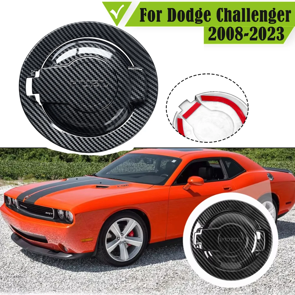 

Для Dodge Challenger 2008-2023 ABS защитная крышка топливного бака накладка глянцевая черная крышка газовой двери декоративная крышка
