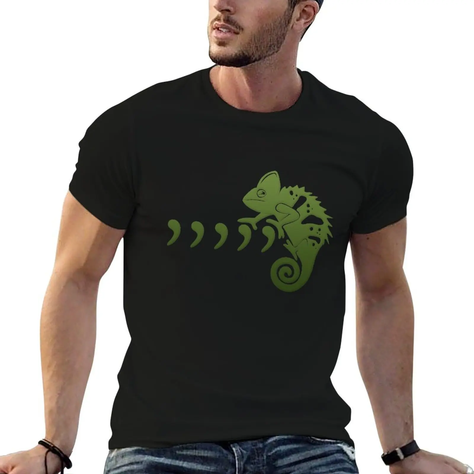 Comma Comma Comma Chameleon T-Shirt summer clothes graphic t shirts graphic tee shirt blanks funny t shirts for men