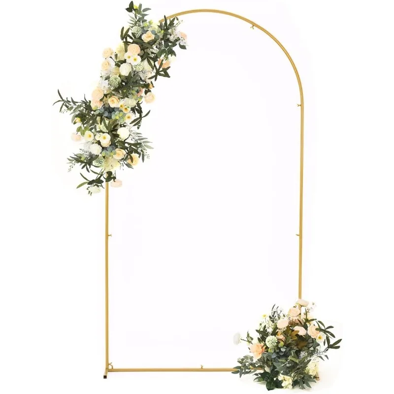 

7.2 ft Balloon Arch Backdrop Stand Gold, Wedding Arch for Birthday Party, Bridal Baby Showers, Wedding Ceremony Arch Frame Metal
