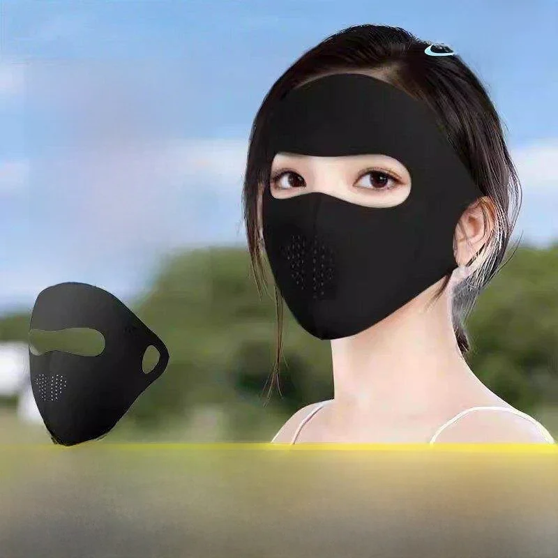 

Lightweight Breathable UV Protection Face Mask Ice Silk Monoblock Summer Mask High Aesthetic Value Full Face Shield