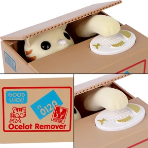 البلاستيك الالكترونية الإيداع ادخار المال مربع الآلي الباندا القط عملة البنك الإبداعية أصبع البنك لطيف لعبة للأطفال هدية أعلى 10 مبيعات رقمية لبنوك الخنزير - رقم 4