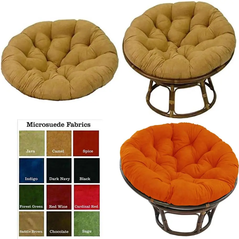 وسادة كرسي باباسان من الألياف الدقيقة، قطعة واحدة، لون جافا، إضافة ديكور منزلي مريح وأنيق