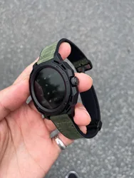 Kakeband crazy horse leather is suitable for Huawei GT Cyber watch strap, silicone magnetic buckle and shell integrated T74-cyb