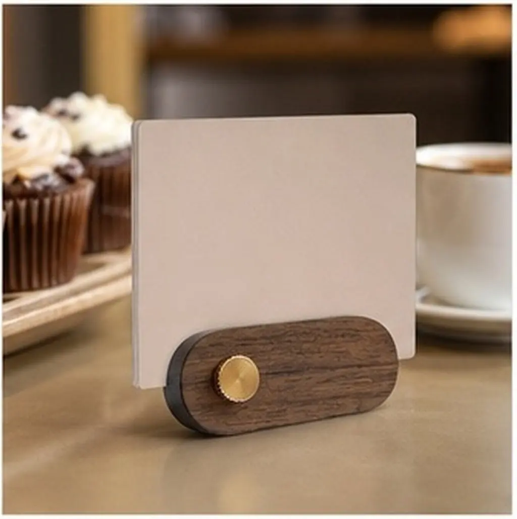 Wooden Prices Display Sign Chalkboard Surface Cafe Dessert Shop Merchandise Pricing Stand Tabletop Mini Chalkboard