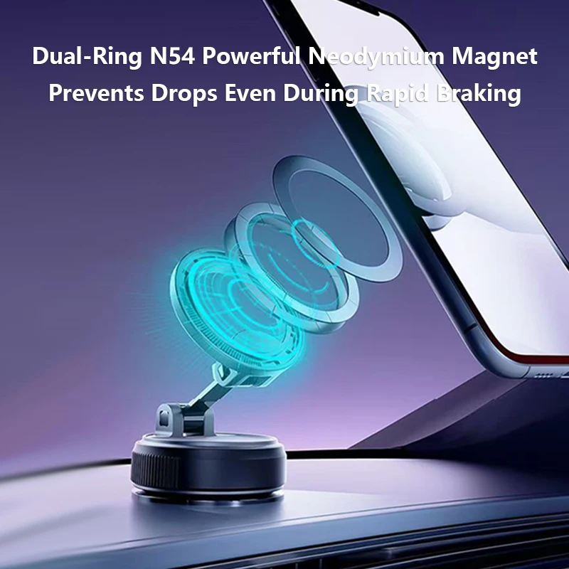 

New Vacuum Magnetic Phone Holder Car Universal Foldable Lazy Person Stand With Magnetic Ring Suitable For Various Mobile Phones