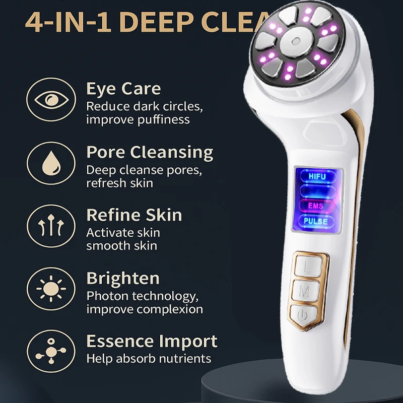 MINI HIFU Facial Frequency Beauty Treatment EMS Micro Current Skin Rejuvenation Lifting Tightening Beauty Instrumentt