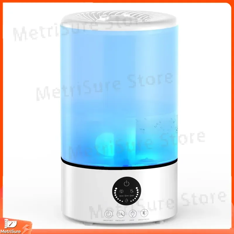 Ultra Quiet 3L Smart Air Humidifier with 7 Color LED Light Timer Remote Control for Home Office Bedroom Nursery Desktop