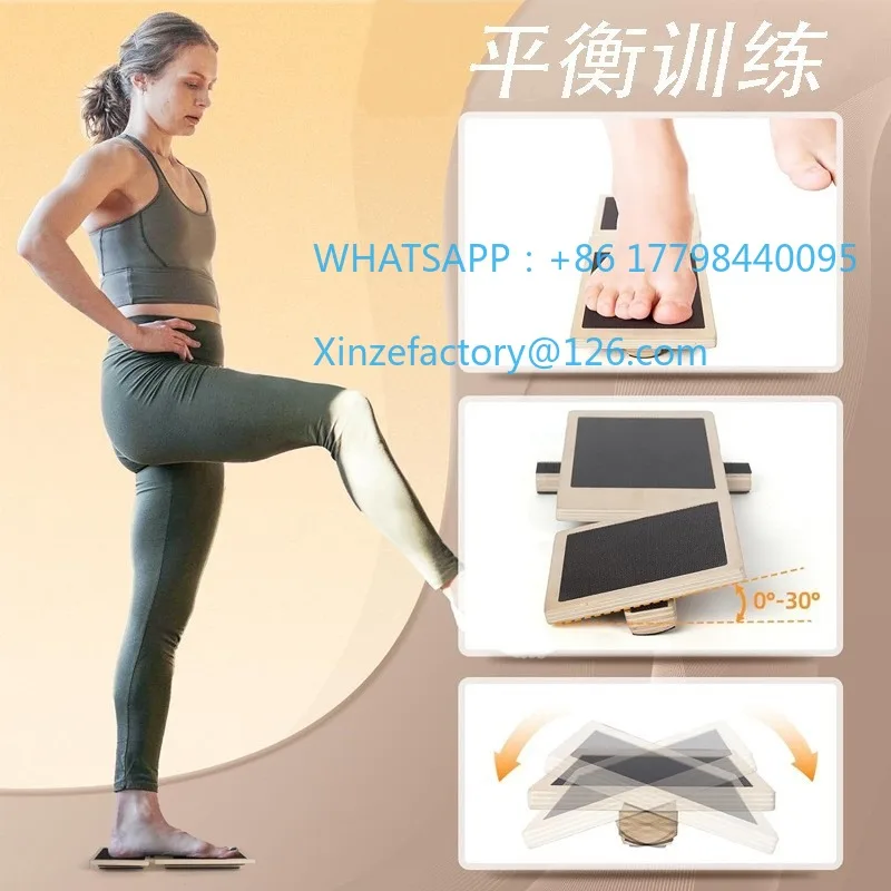 Wooden Foot Stretcher Single Leg Balance Trainer Ballet Balance Board Wooden Ankle Foot Strengthening Balance Board