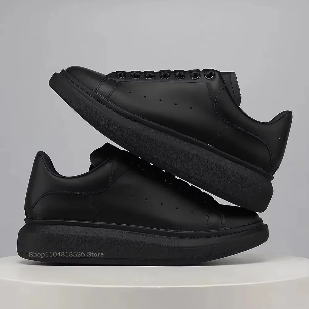 Damesflats Elegante skateboardschoenen Witte sneakers Dikke zool Binnenhoogteverhogende gevulkaniseerde schoenen voor heren en dames
