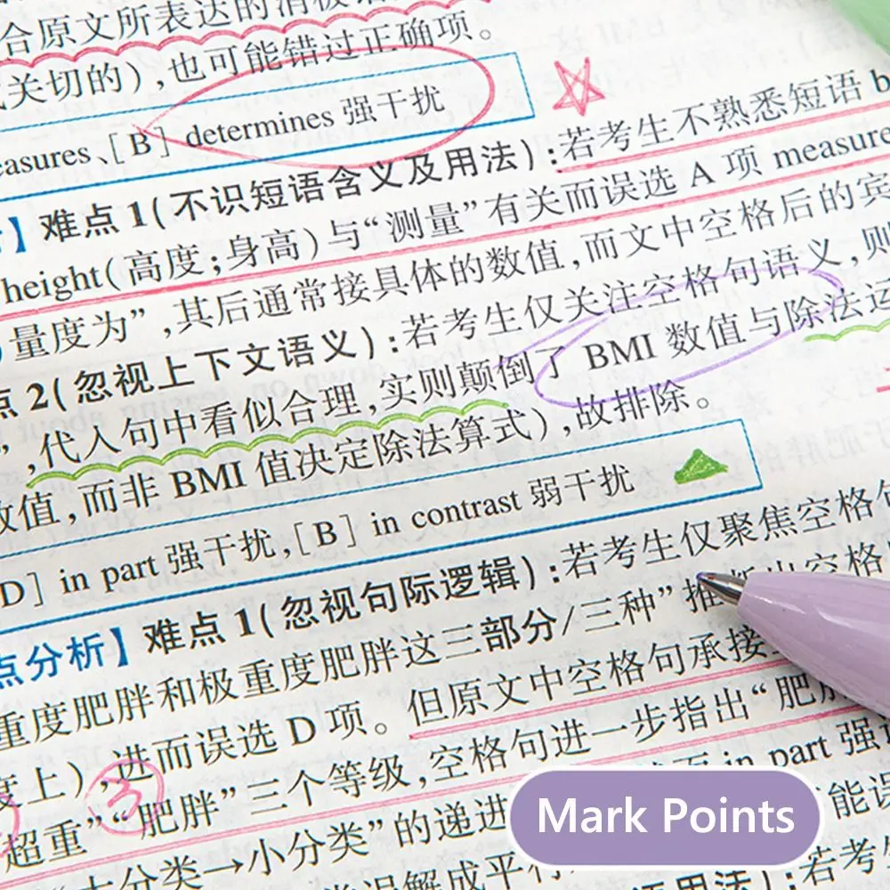 Cartoon 3 Colors Ballpoint Pen 0.5mm Tip Press Using Gel Pen Quick Drying Writing Pens Gift