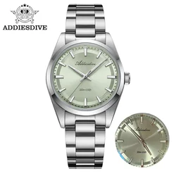 ADDIESDIVE Men Luxury Watch BGW9 Super Luminous Bubble Mirror Glass 10Bar Waterproof 316L Stainless Steel VH31 Quartz Watch