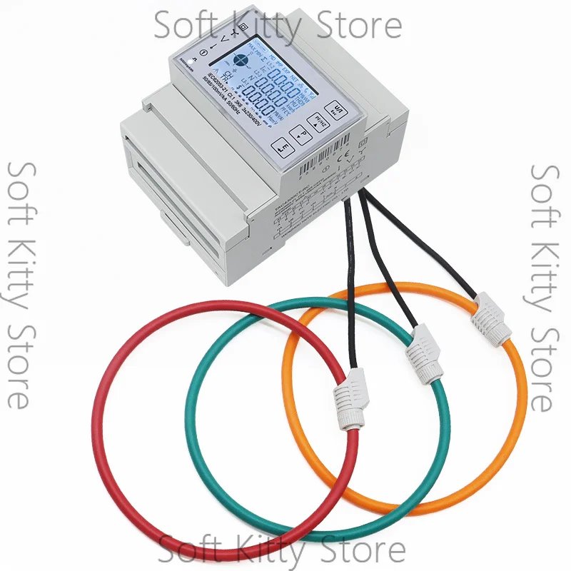 Rail type multi-function meter measures current, voltage and power 5A, can be matched with transformer energy meter 220V/380V