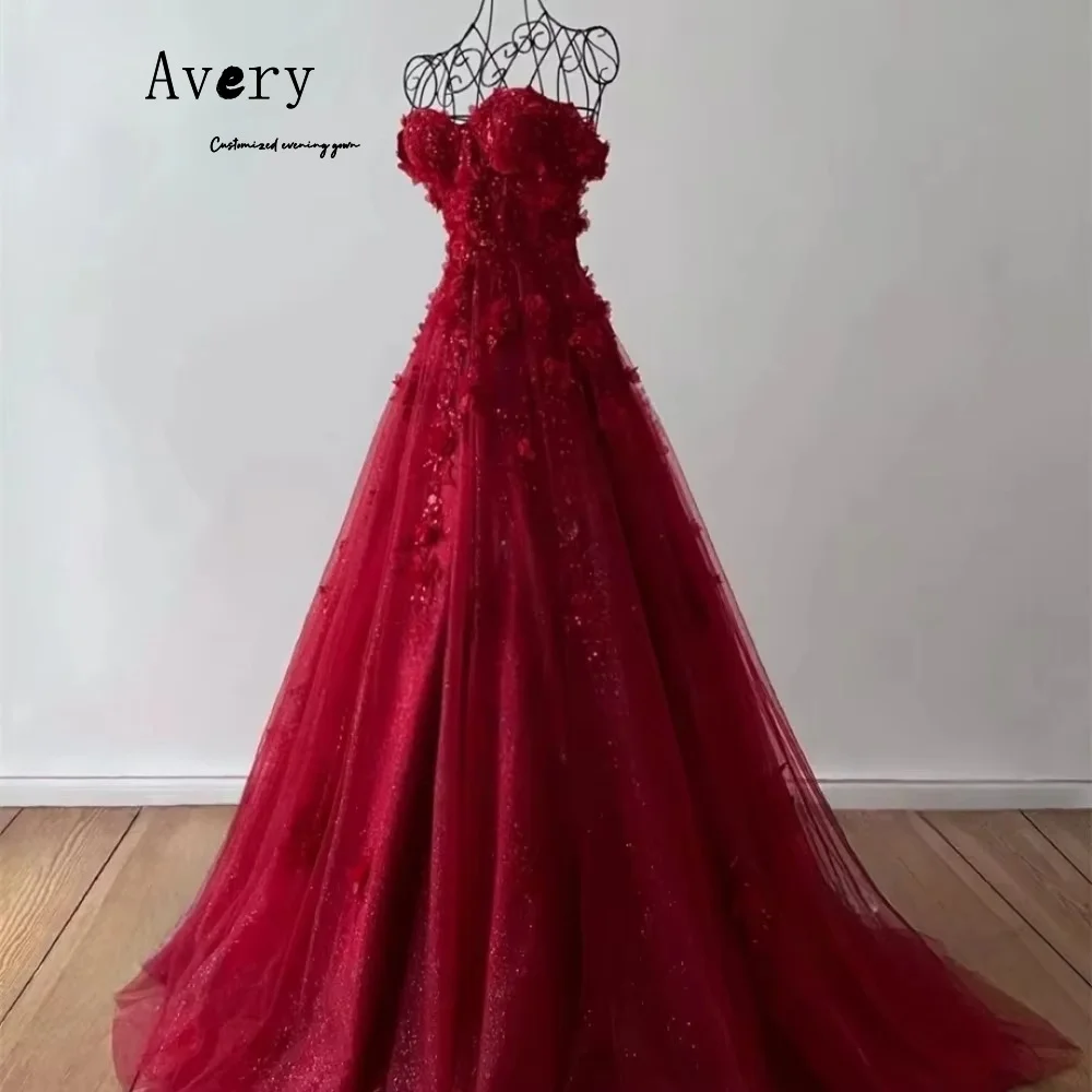 Avery personalizado flor púrpura una línea fuera del hombro vestido de fiesta lujoso vestidos de ocasión a medida vestidos formales y de noche elegantes