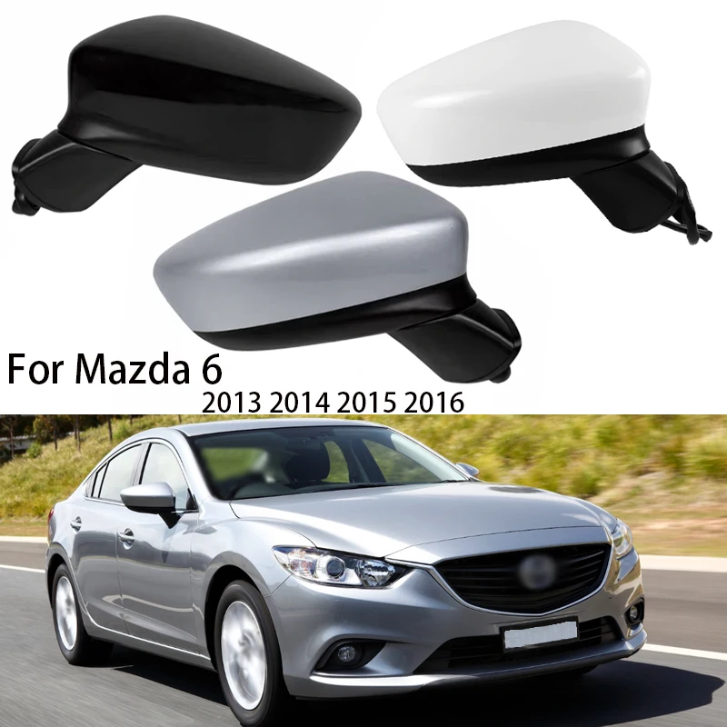 

Car Accessories Rear View Mirror Assembly For Mazda 6 2013 2014 2015 2016 Atenza Auto With Electric folding Heating Turn signal