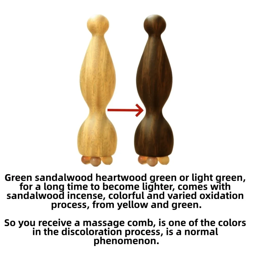 Five Beads Design Sandalwood Lotus Seedpod Massager Reduce Puffiness Face Lifting and Tightening Eye Massage Stick Skin Scraping