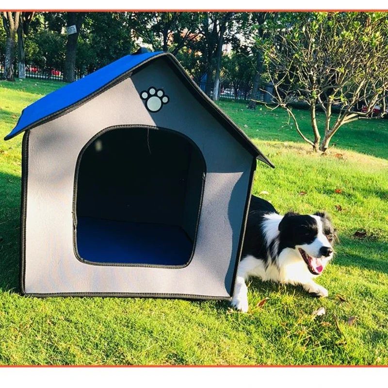 

Pet House Outdoor Waterproof Weatherproof Dog Kennel Cat House Foldable Pet Shelter for Pets Indoor Outdoor Sleeping Pet Habitat