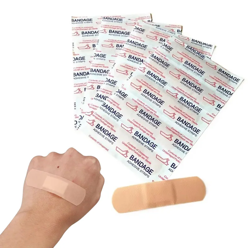 

50/500/1000 шт. пластыри, водостойкая подушка, клейкий пластырь, наклейка для гемостаза ран, повязка для первой помощи, медицинская марля