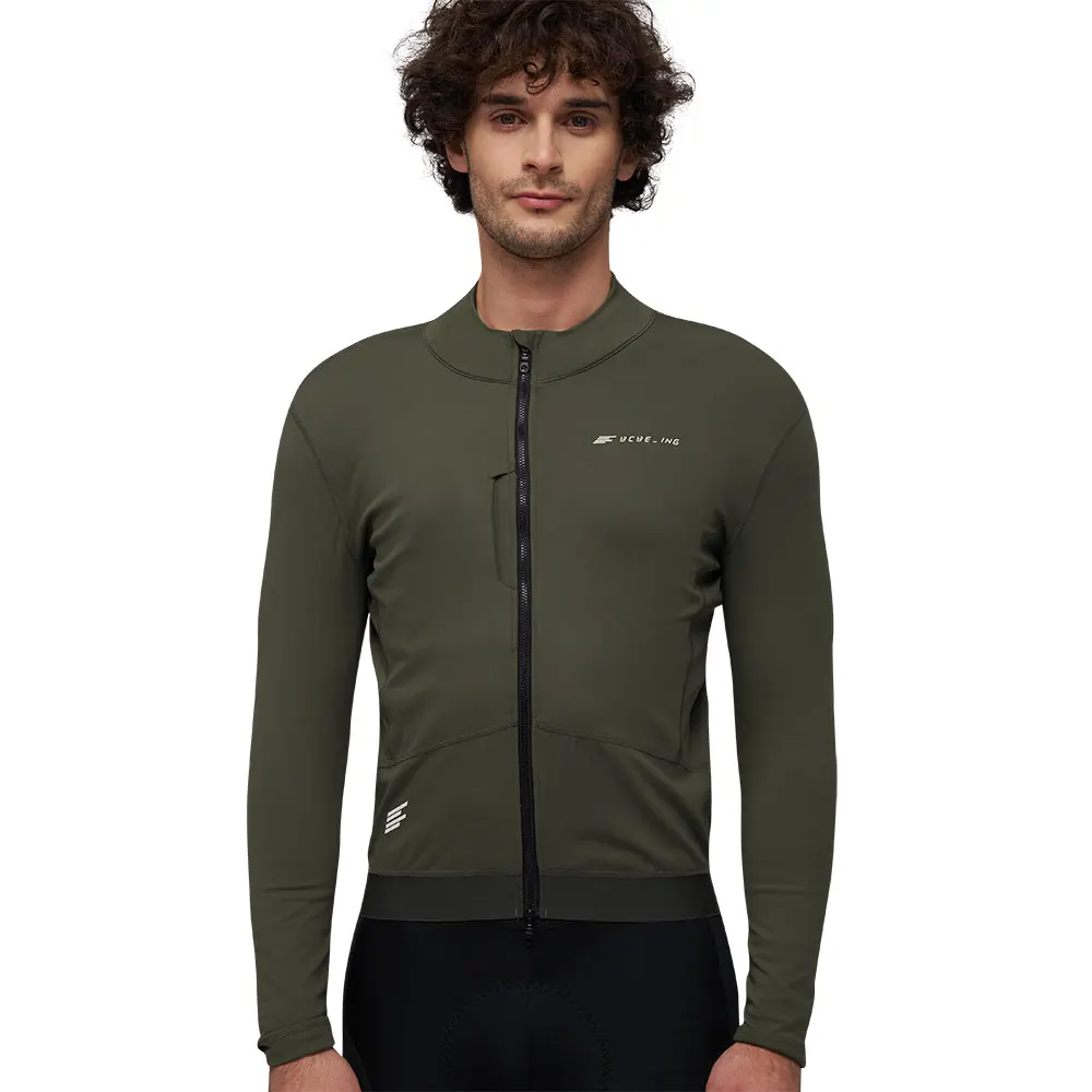 BCBE-ING Winter Thermal Fleece Cycling Jerseys Long Sleeve Race Fit Breathable Bicycle Clothing Warm Bike Jersey YKK Two Way Zip