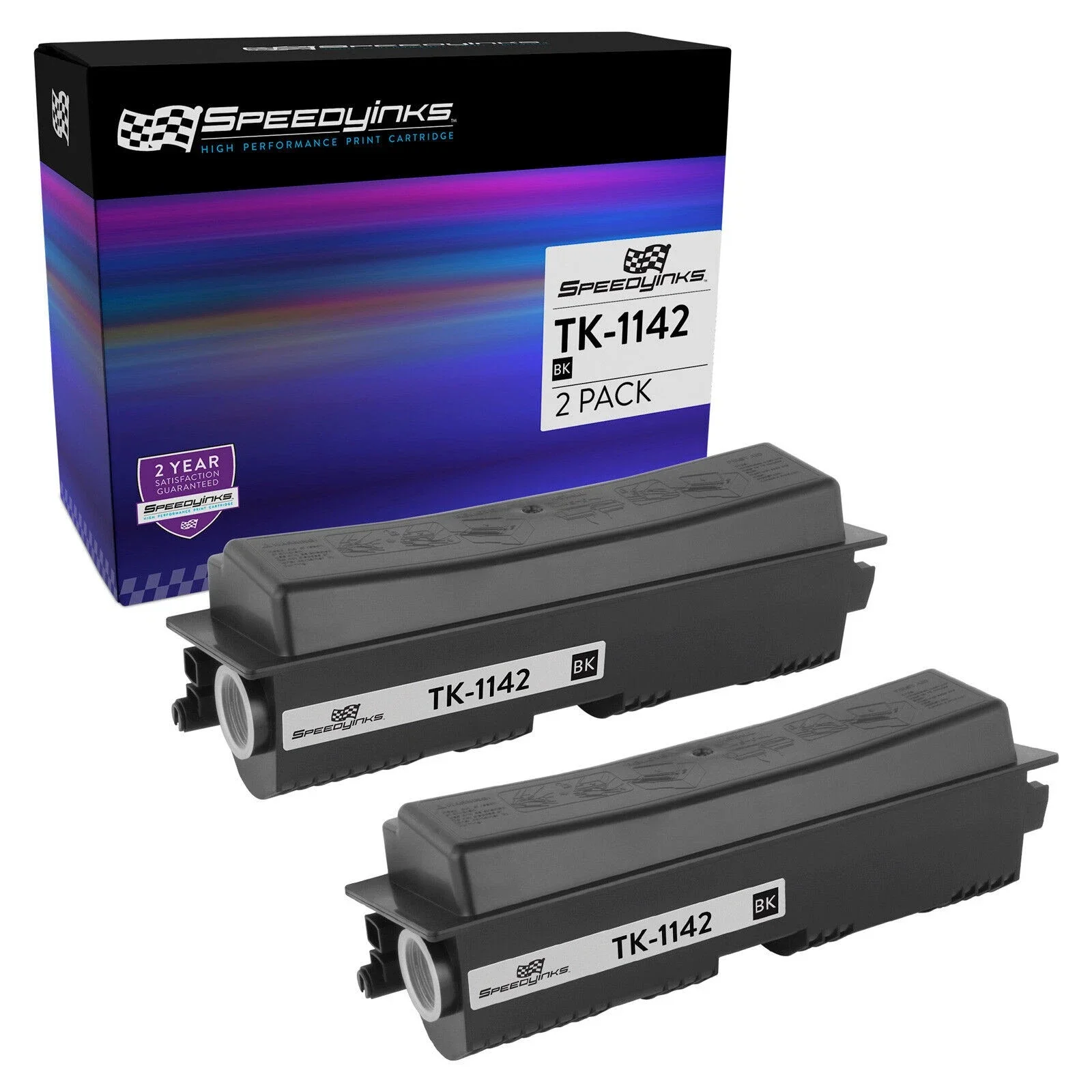 

2PK TK-1142 BLACK Laser Toner Cartridge for Kyocera Mita FS-1035 FS-1135 M2535dn