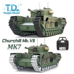 Tongde RC Tank 1/16 Churchill Mk.VII C2310 Remote Control British Main Battle Tank Model Metal Tracks Off-road Car Toy Gift