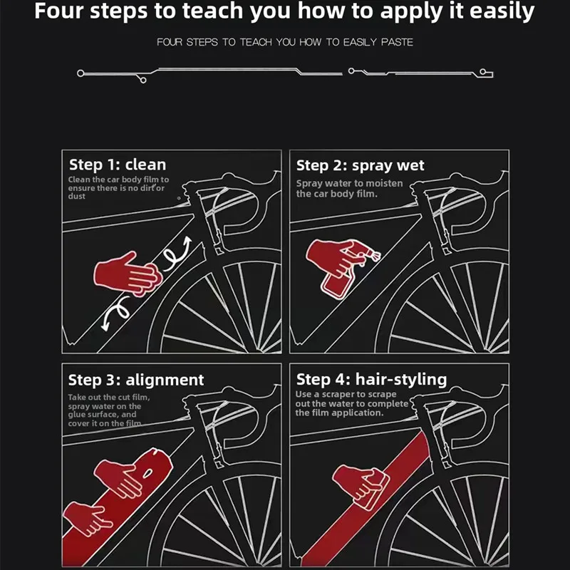 TPU Clear Paint Protection Film for Pinarello Dogma F Road Bike Full Frame Sticker transparent waterproof Cover 7.5mil