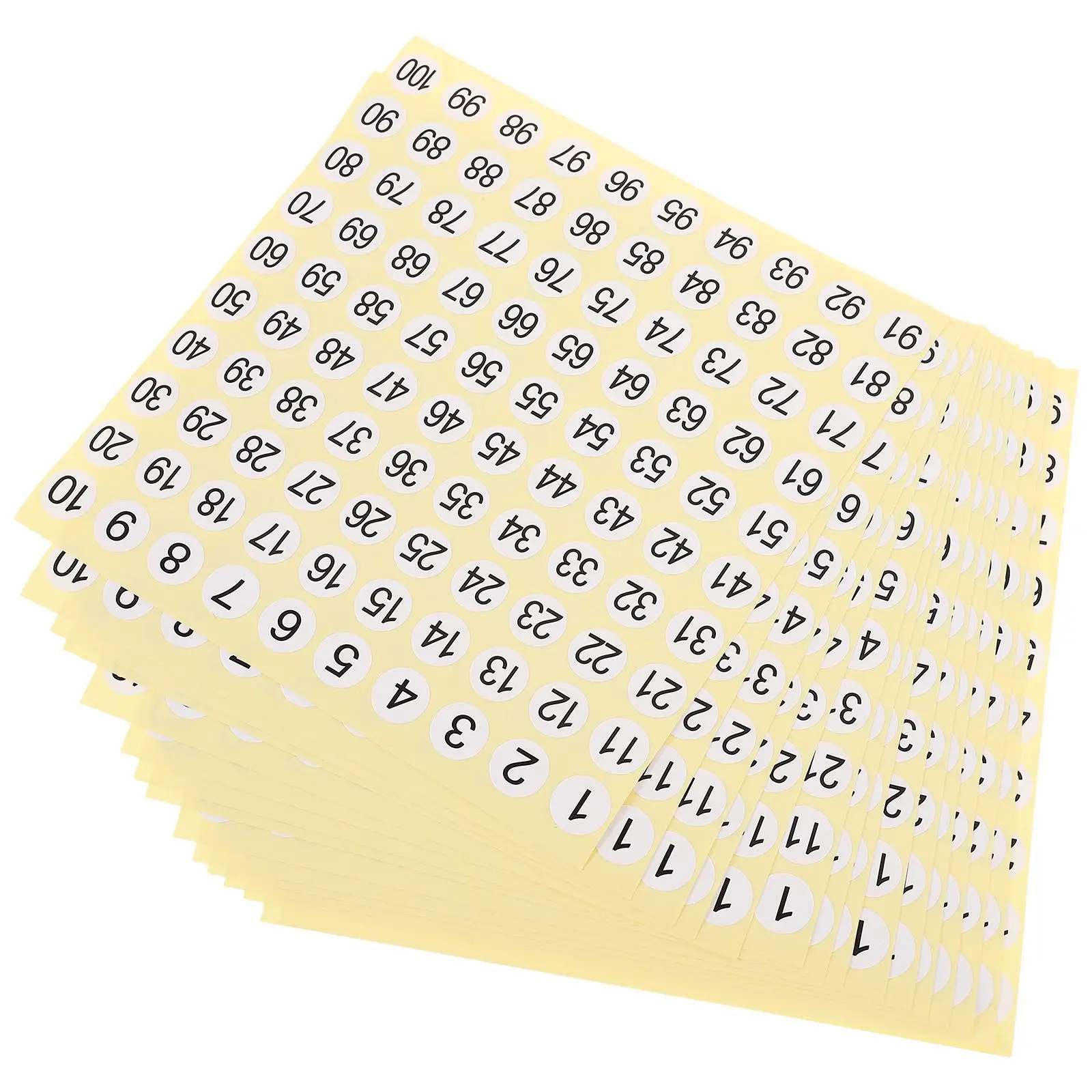 15 Sheets Sticker Digital Stickers Clothing Labels Adhesive Small Size Number Copper Plate