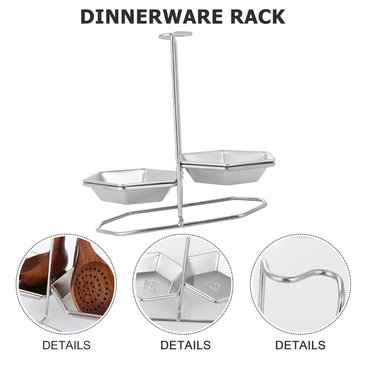 

Versatile Stainless Steel Soup Spoon Rest Ladle Holder Stand Kitchen Supplies
