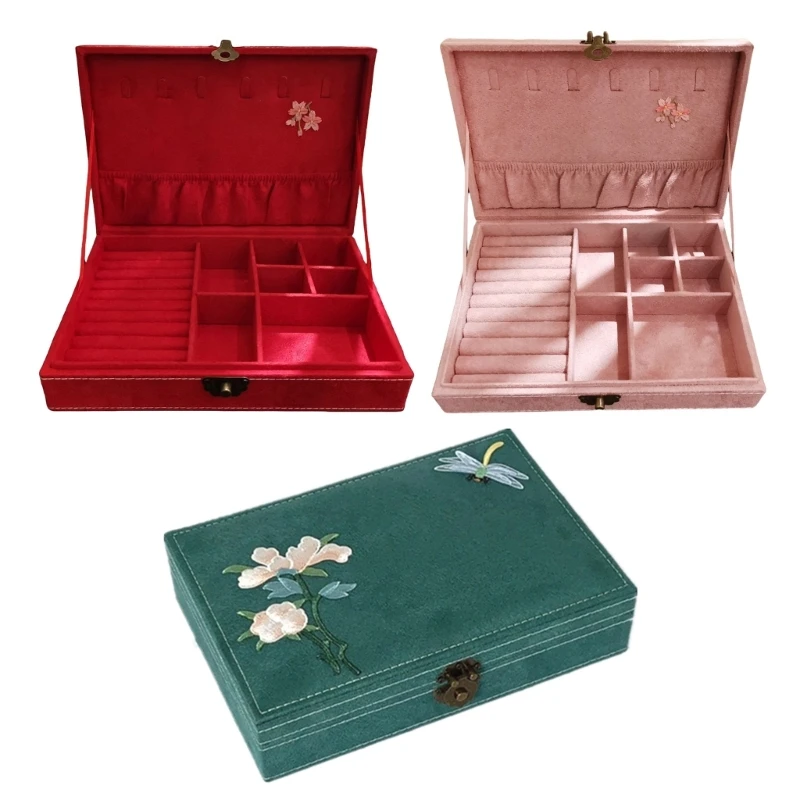 

Fast Reach Chinese Jewelry Storage Box Multiple Compartments for Necklace Rings