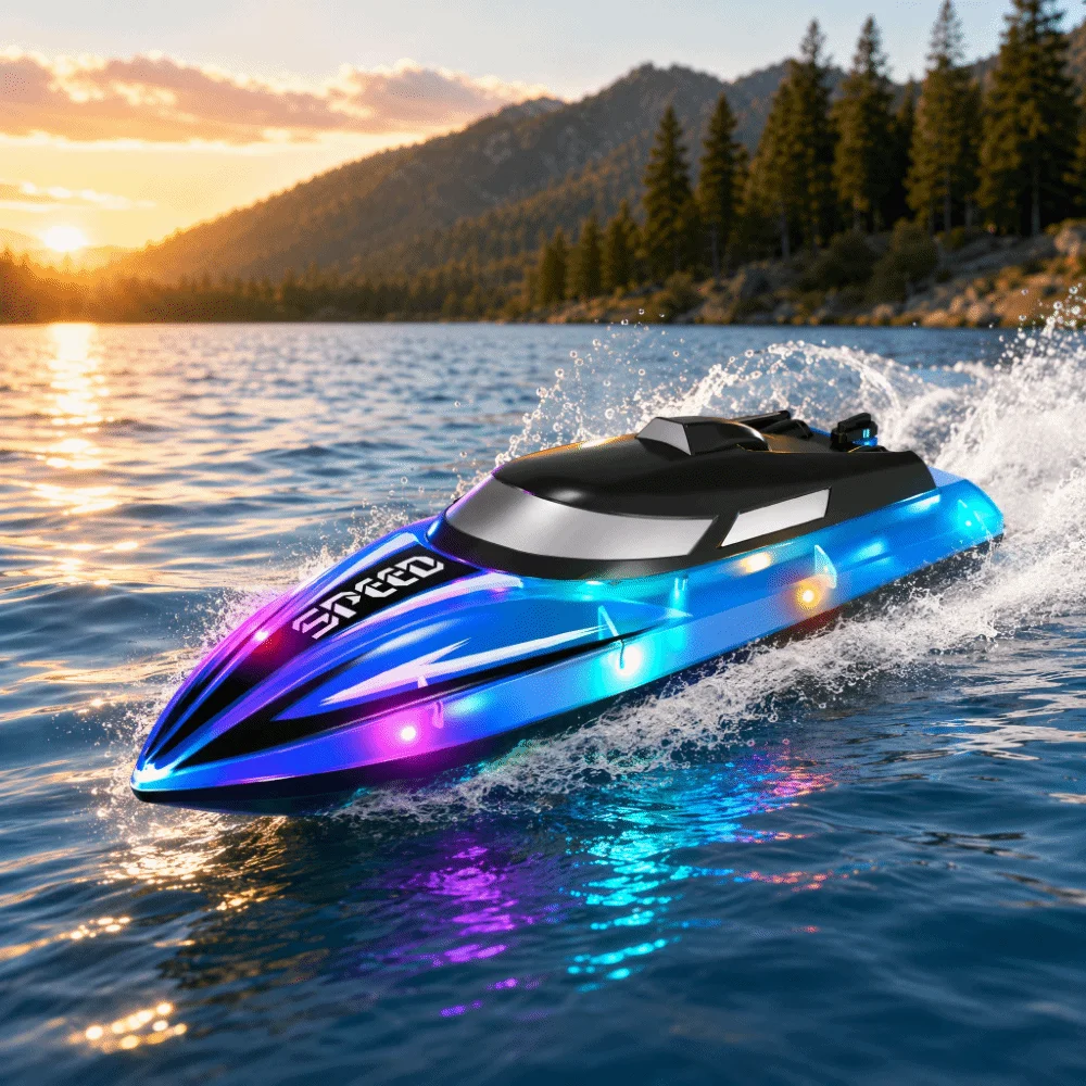 High Speed Remote Control Ship Toys Electric Watercraft Dual Motors RC Speedboat Children's Toys Model Toys Radio Remote