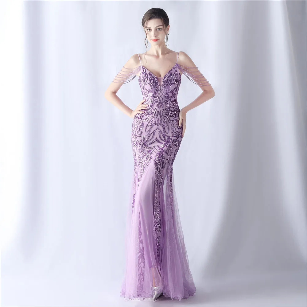 Formal Dresses for Prom Wedding Party Dress Evening Luxury 2024 Elegant Pretty Women's Special Events Long Cocktail Sequin