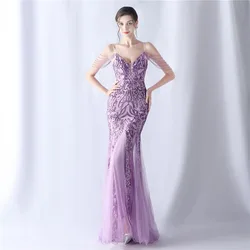 Formal Dresses for Prom Wedding Party Dress Evening Luxury 2024 Elegant Pretty Women's Special Events Long Cocktail Sequin