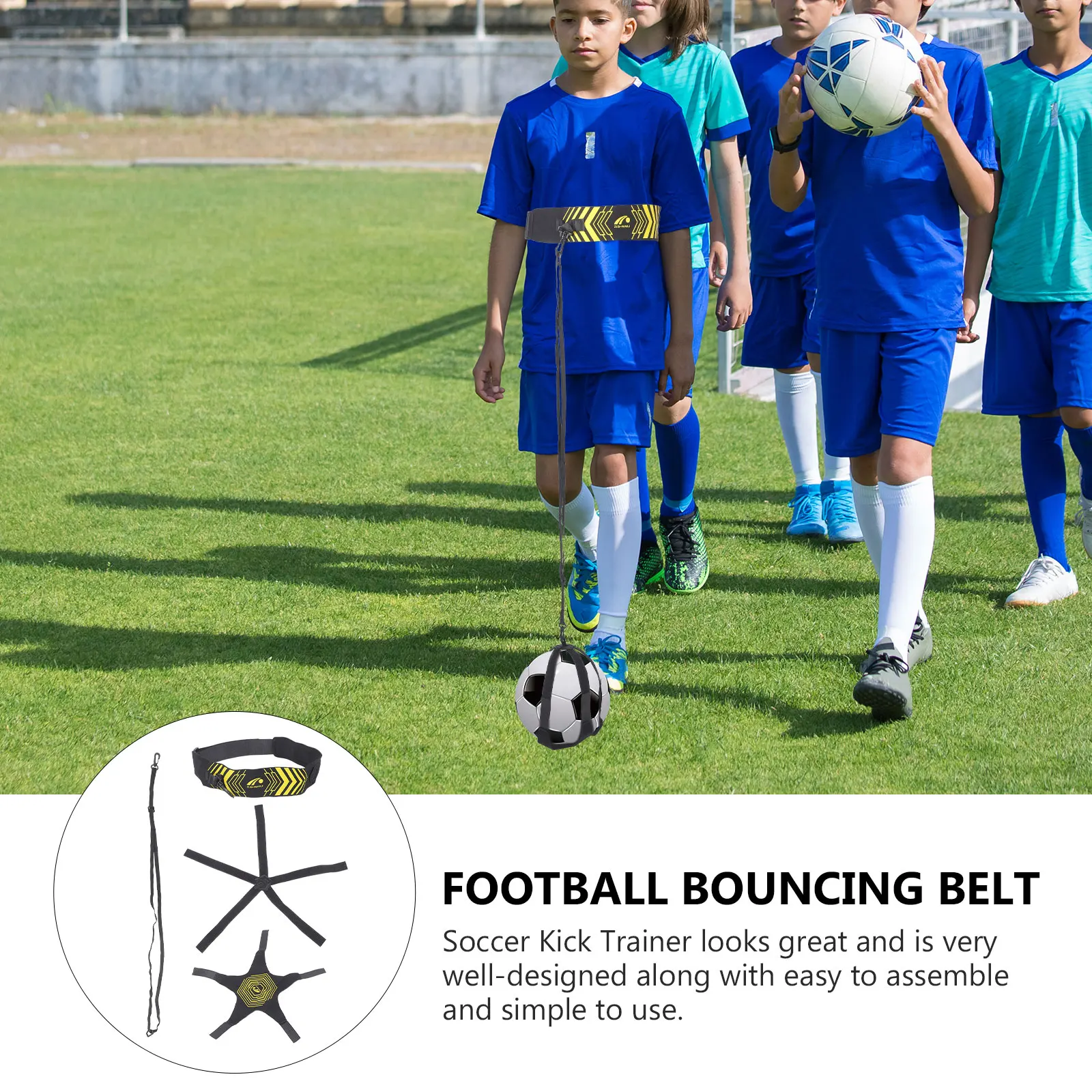 

1 set Football Kick Trainer Neoprene Soccer Training Belt Bag Portable Football Kick Training Equipment