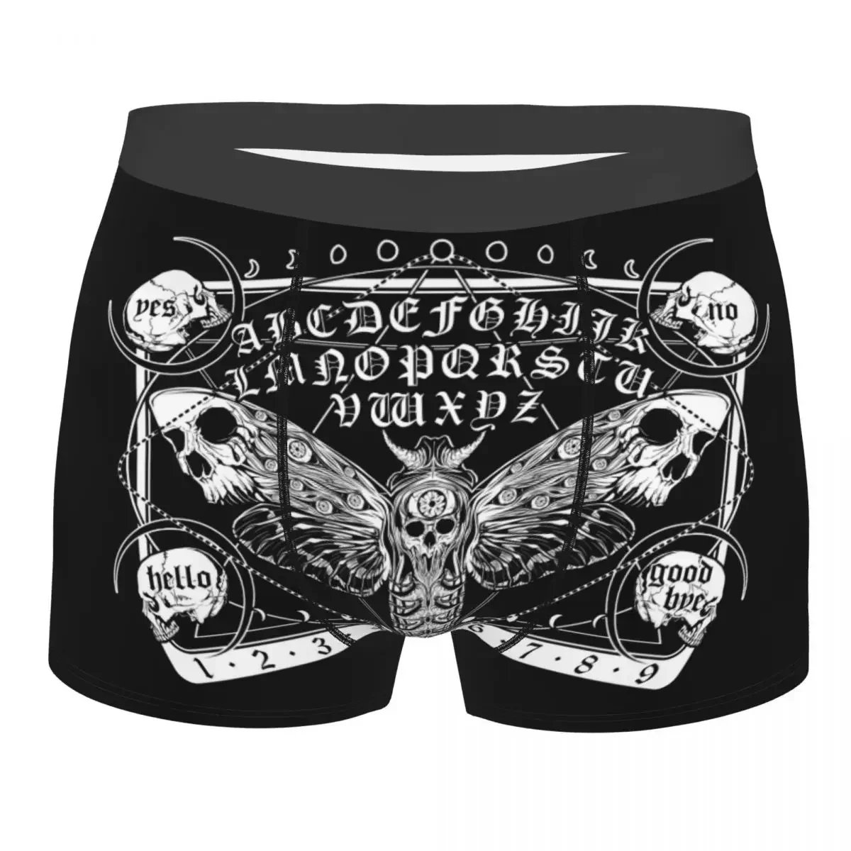 Male Cool Death Moth Ouija Board Underwear Halloween Witch Occult Witchcraft Boxer Briefs Soft Shorts Panties Underpants