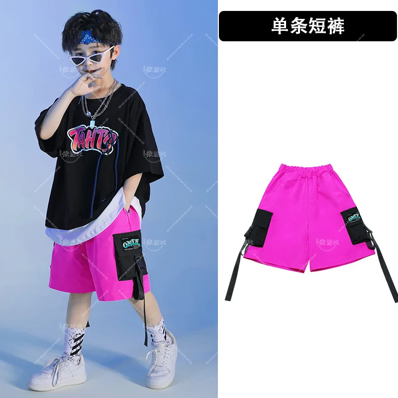 Ropa de baile de salón para niños, disfraces de Hip Hop, Ropa de baile callejero, Ropa de baile de Jazz para niñas y niños, traje de escenario, camiseta, pantalones cortos