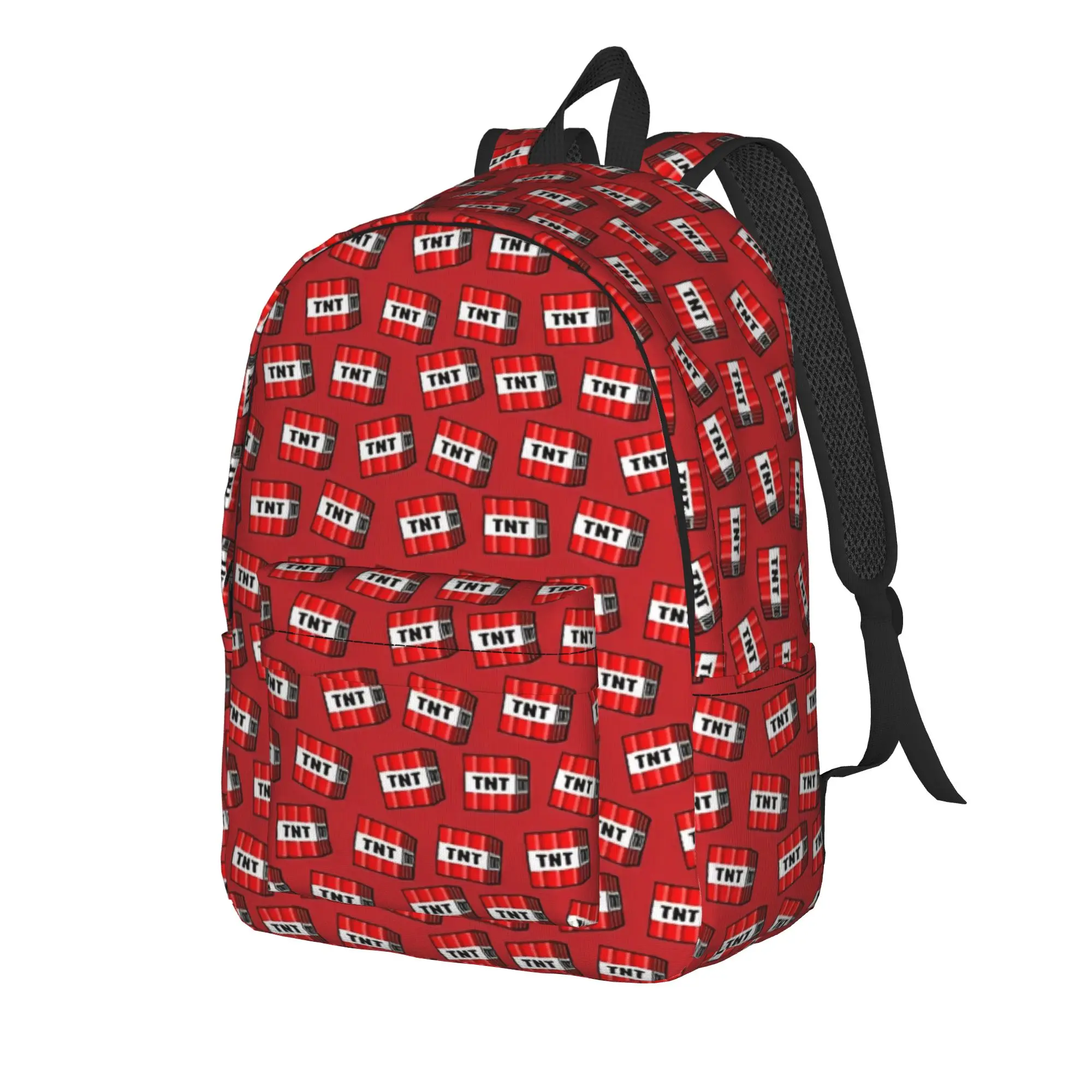 Creepers  TNT Seamless Pattern Texture Cool Backpack Gift High School Work Daypack for Men Women College Canvas Bags
