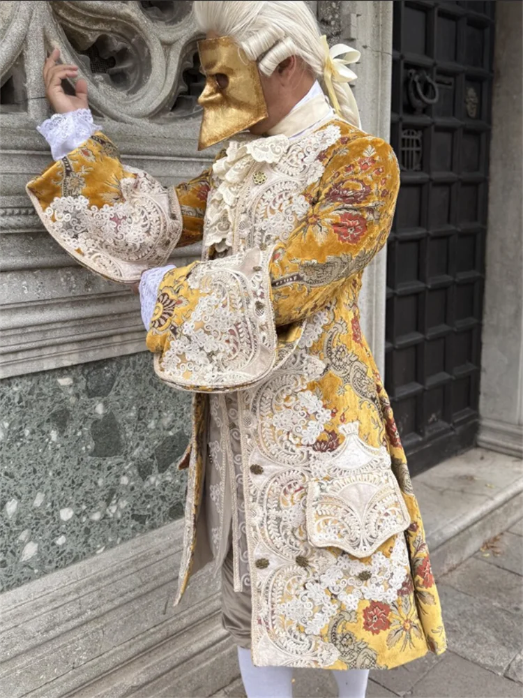 

1700s Men's Baroque Rococo Gentleman Costume French Aristocratic Royal Court Prince Tuxedo Uniform Masquerade Luxurious Ball Go