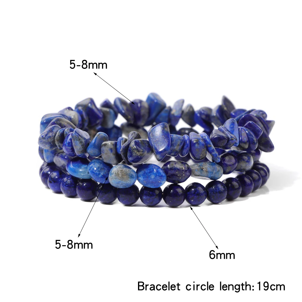 Natural Stone Citrine Beaded Bracelets 3Pcs/Set Healing Energy Bead Stretch Bangles For Men Women Yoga Handmade Jewelry Gifts