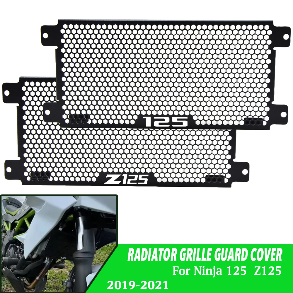 

For KAWASAKI Ninja 125 Z125 Ninja125 2019~2025 2024 2023 2022 2021 2020 2019 Motorcycle Radiator Guard Grille Cover Protector